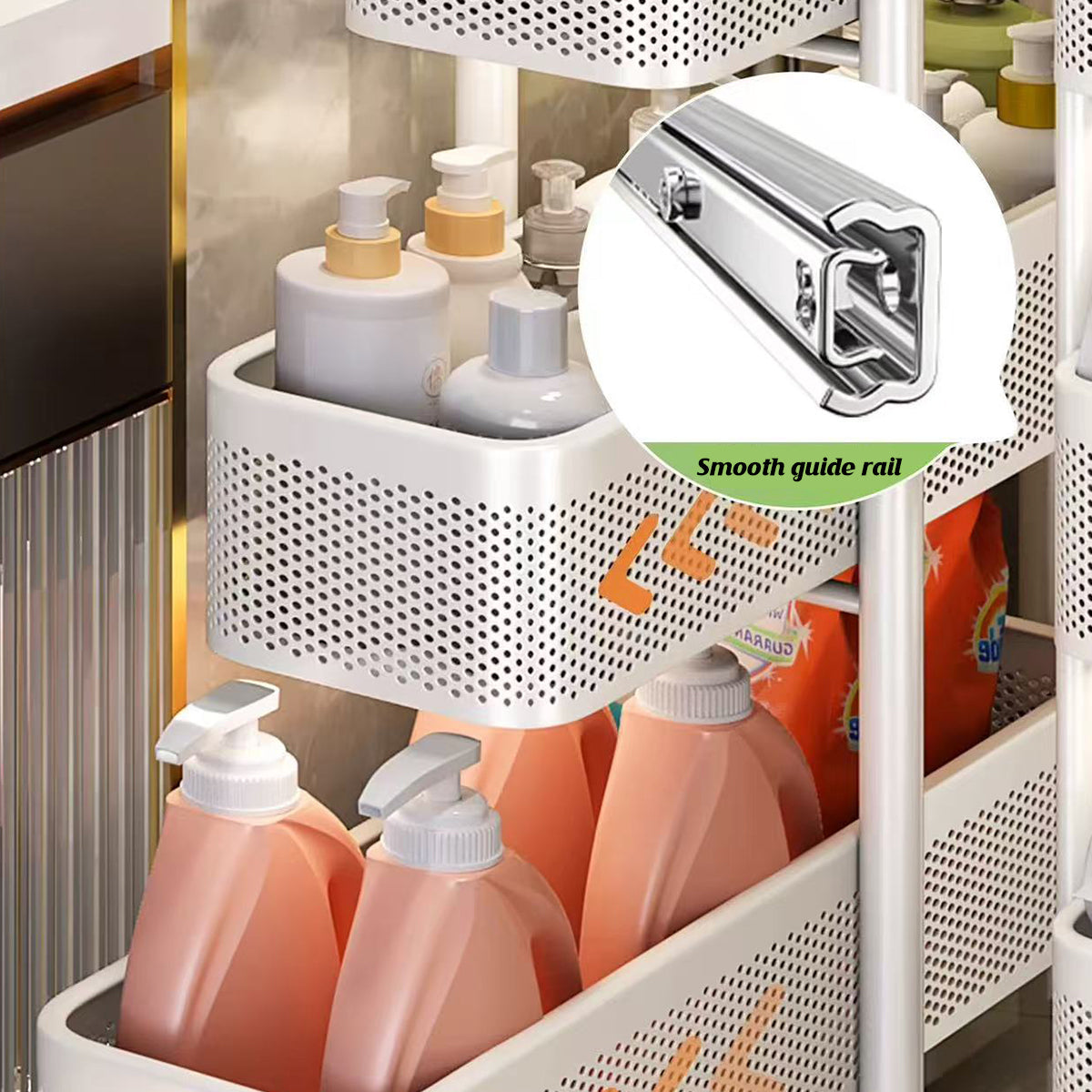 3 Tier Slim Pull Out Trolley Two Colours | StorageOZ