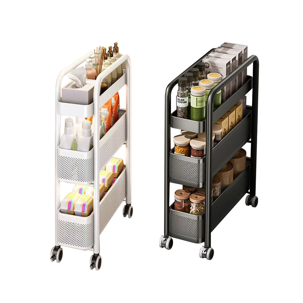 3 Tier Slim Pull Out Trolley Two Colours | StorageOZ
