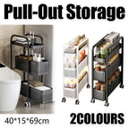 3 Tier Slim Pull Out Trolley Two Colours | StorageOZ
