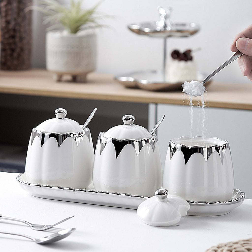 7 Pcs Spice Jars Two Tones Organiser Set | StorageOZ