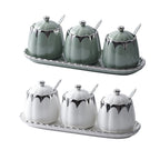 7 Pcs Spice Jars Two Tones Organiser Set | StorageOZ