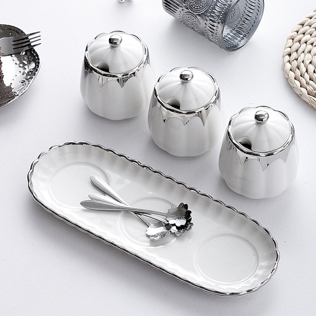 7 Pcs Spice Jars Two Tones Organiser Set | StorageOZ