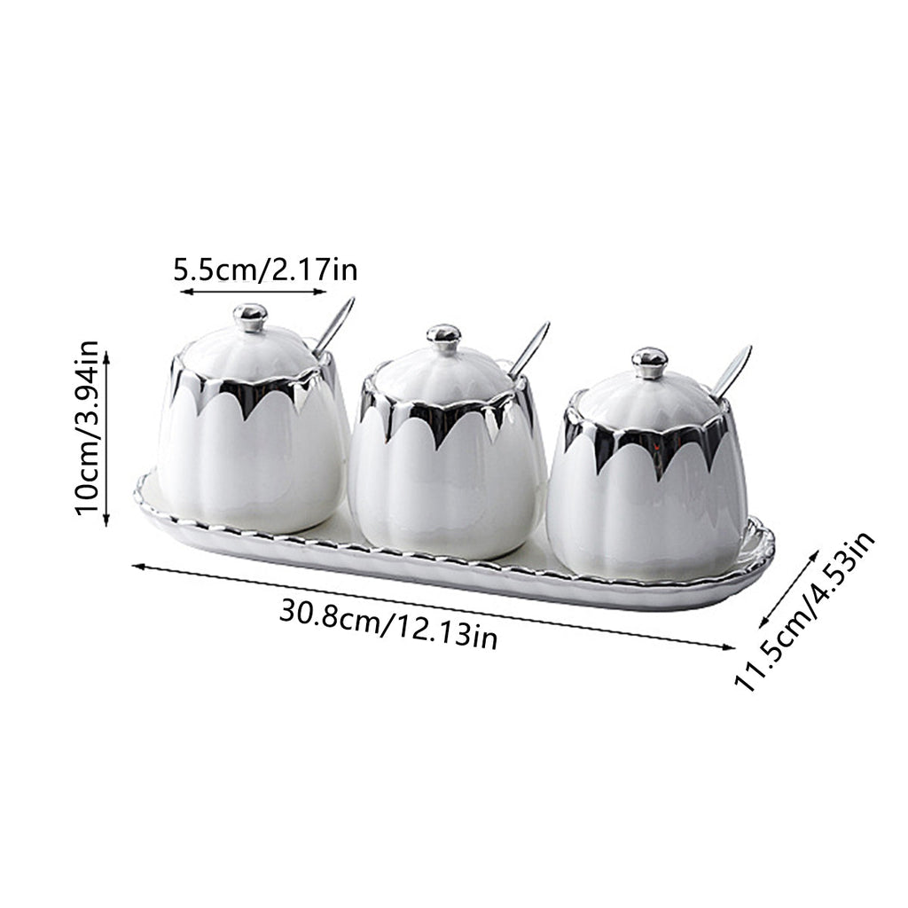 7 Pcs Spice Jars Two Tones Organiser Set | StorageOZ