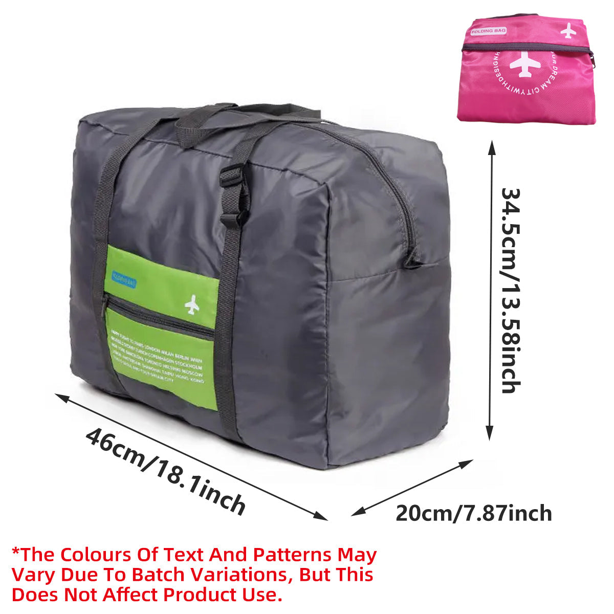 Collapsible Nylon Travel Storage Bag Four Colours | StorageOZ