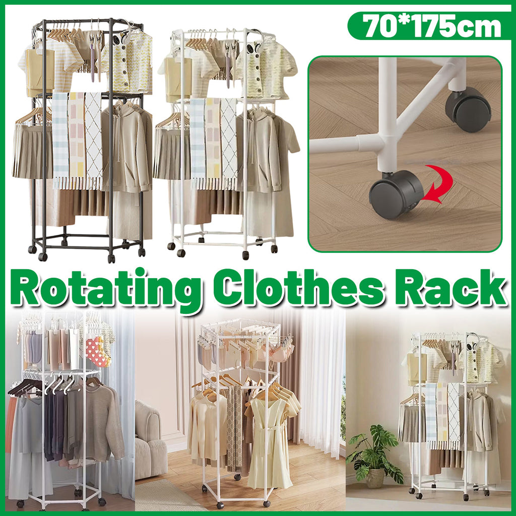 Rotating Floor Clothes Rack Two Colours Set | StorageOZ