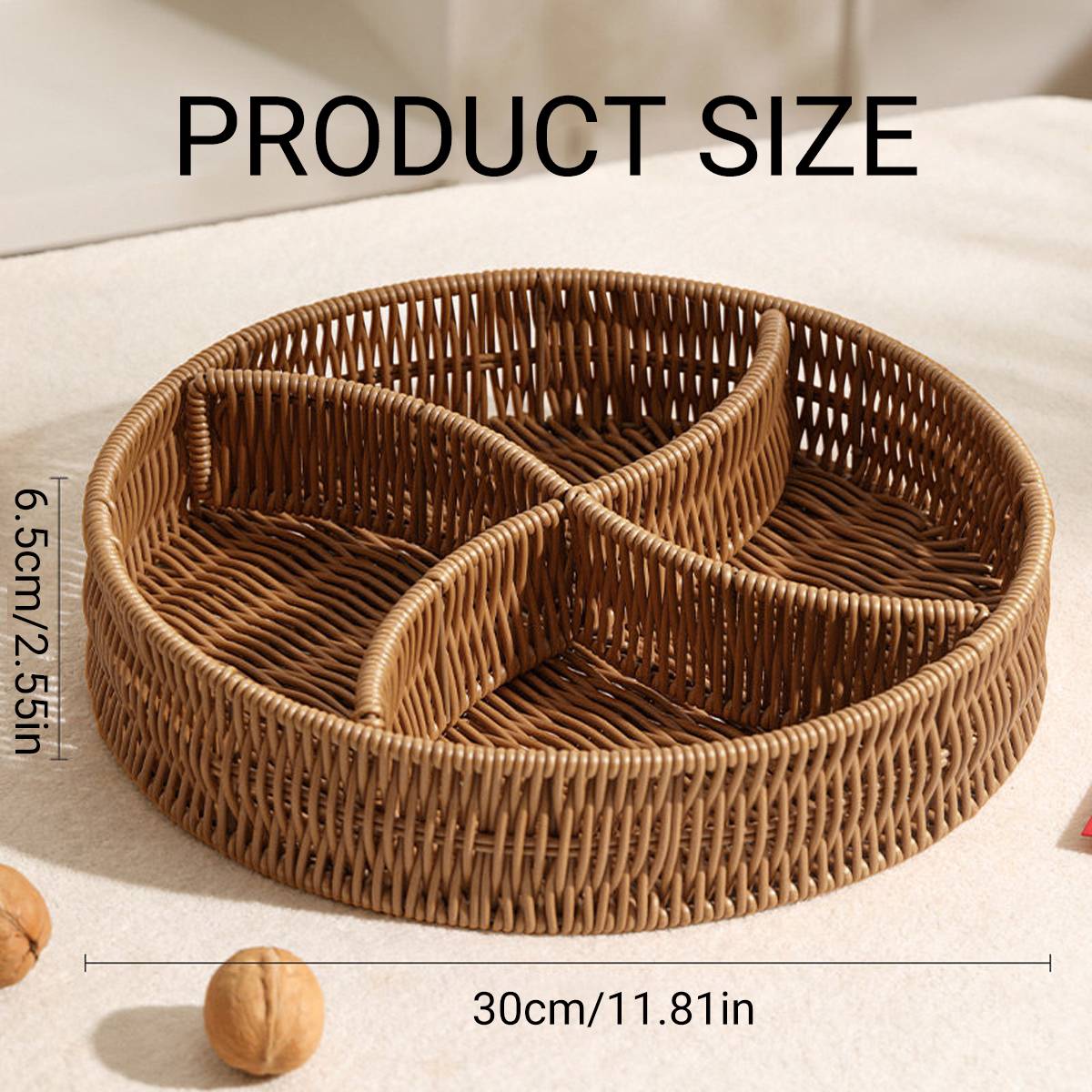Rattan Style Storage Basket with Handles | StorageOZ