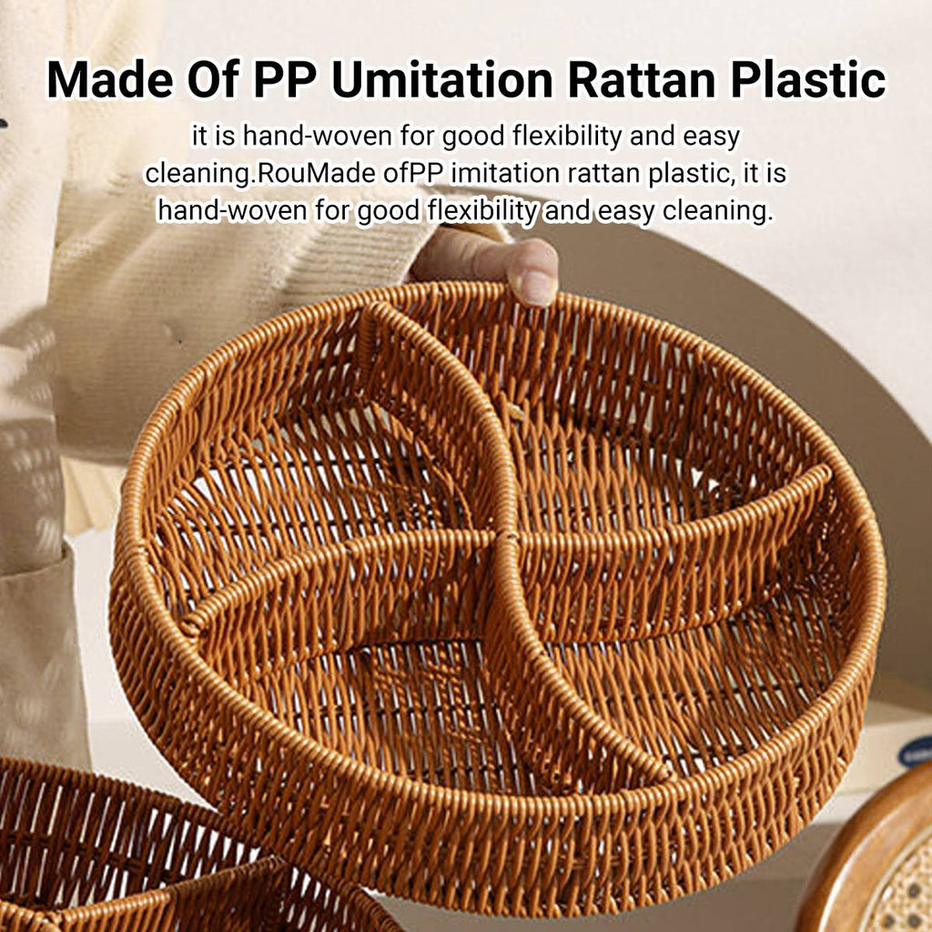 Rattan Style Storage Basket with Handles | StorageOZ