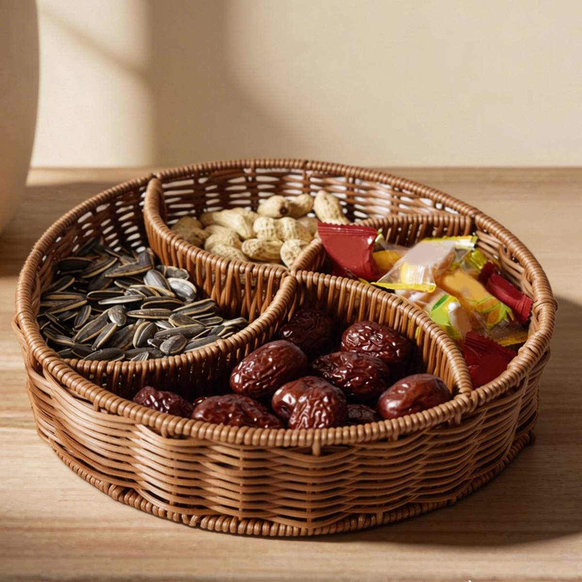 Rattan Style Storage Basket with Handles | StorageOZ