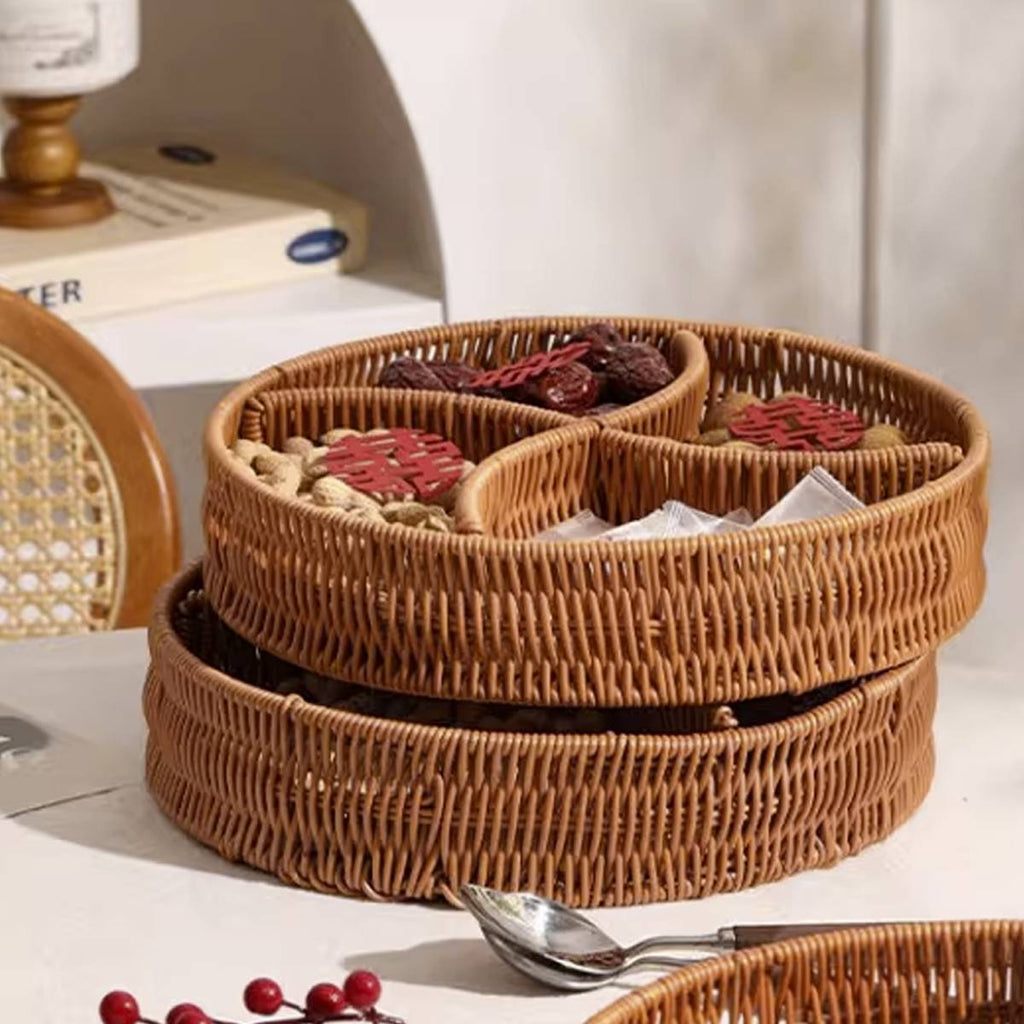 Rattan Style Storage Basket with Handles | StorageOZ
