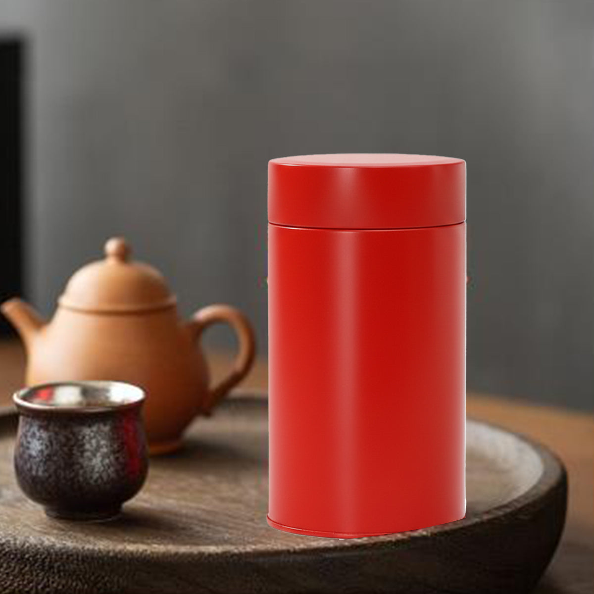 5 Pcs Tin Tea Canisters Three Colours Set | StorageOZ