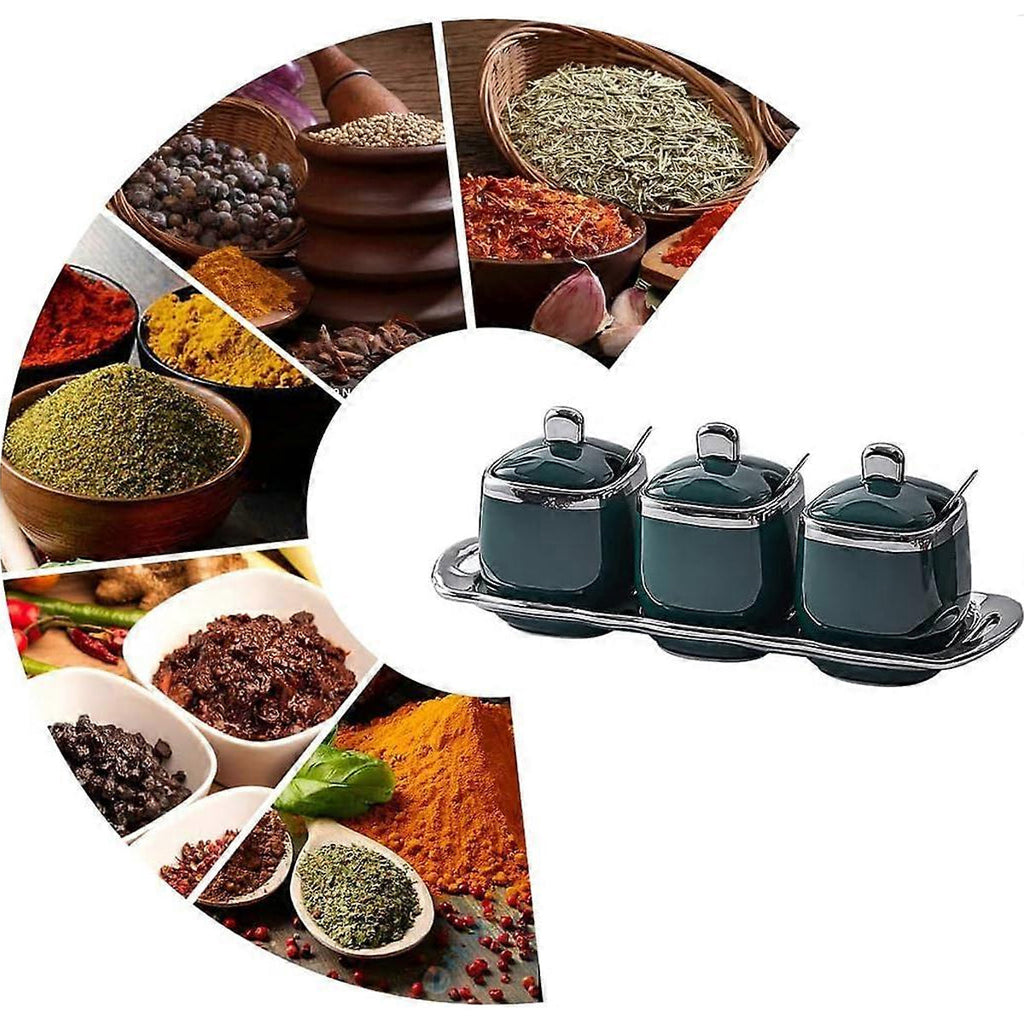 7 Pcs Spice Jars Two Colours Organiser Set | StorageOZ