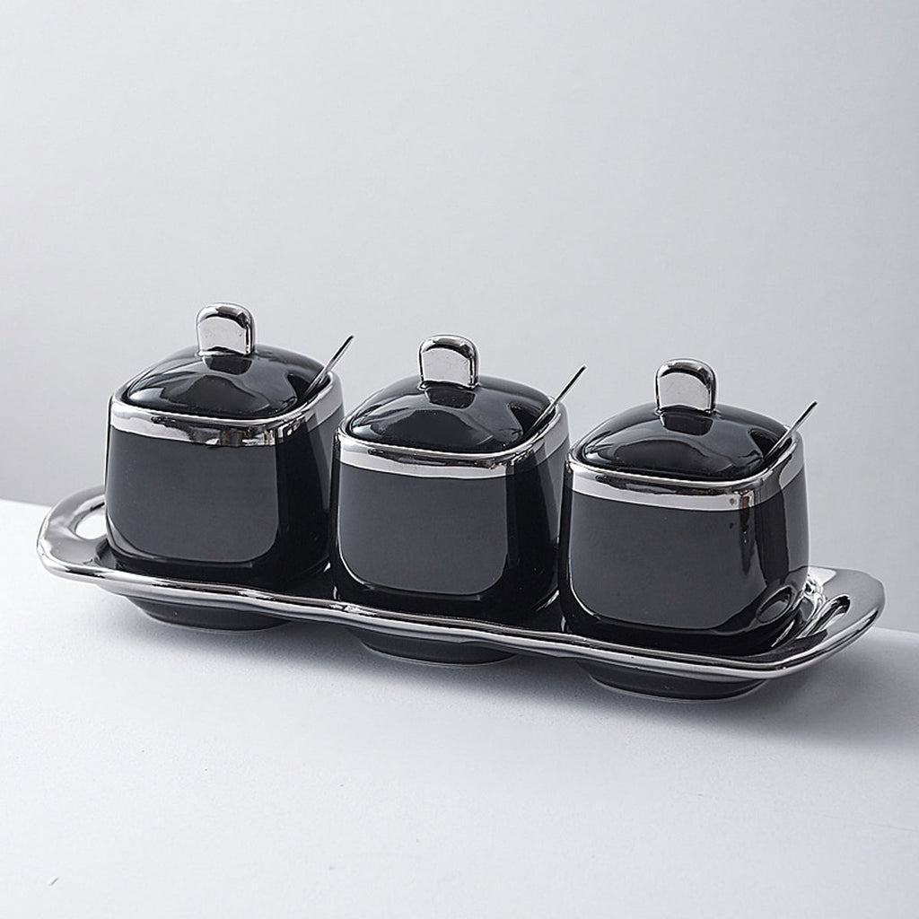 7 Pcs Spice Jars Two Colours Organiser Set | StorageOZ