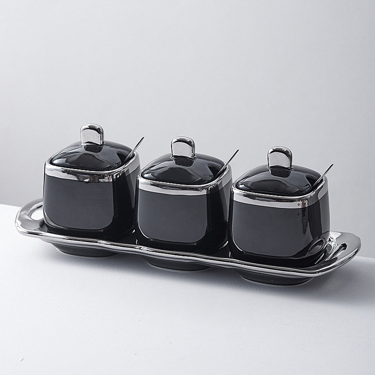 7 Pcs Spice Jars Two Colours Organiser Set | StorageOZ