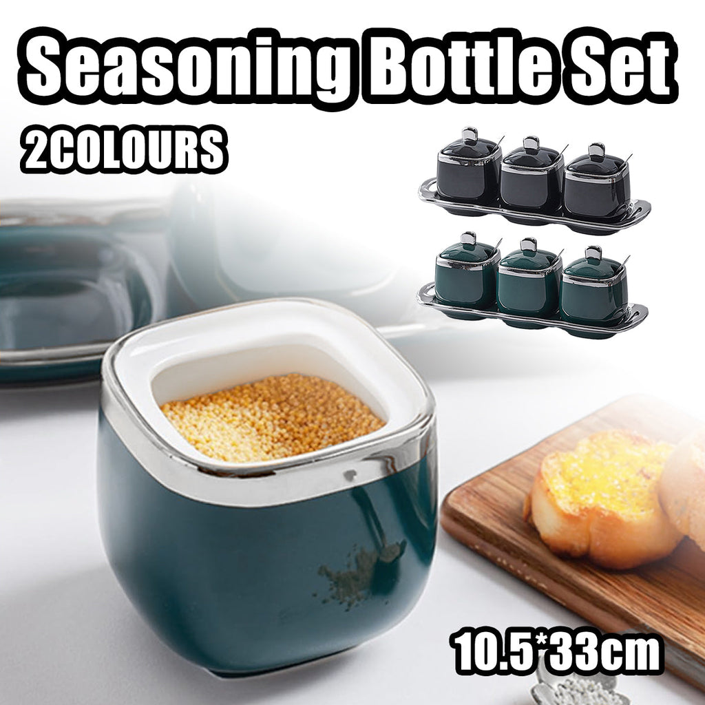 7 Pcs Spice Jars Two Colours Organiser Set | StorageOZ
