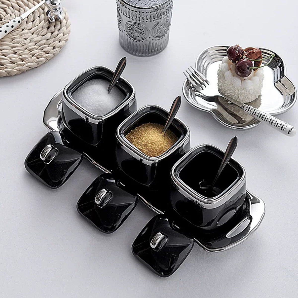 7 Pcs Spice Jars Two Colours Organiser Set | StorageOZ