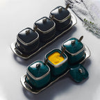 7 Pcs Spice Jars Two Colours Organiser Set | StorageOZ