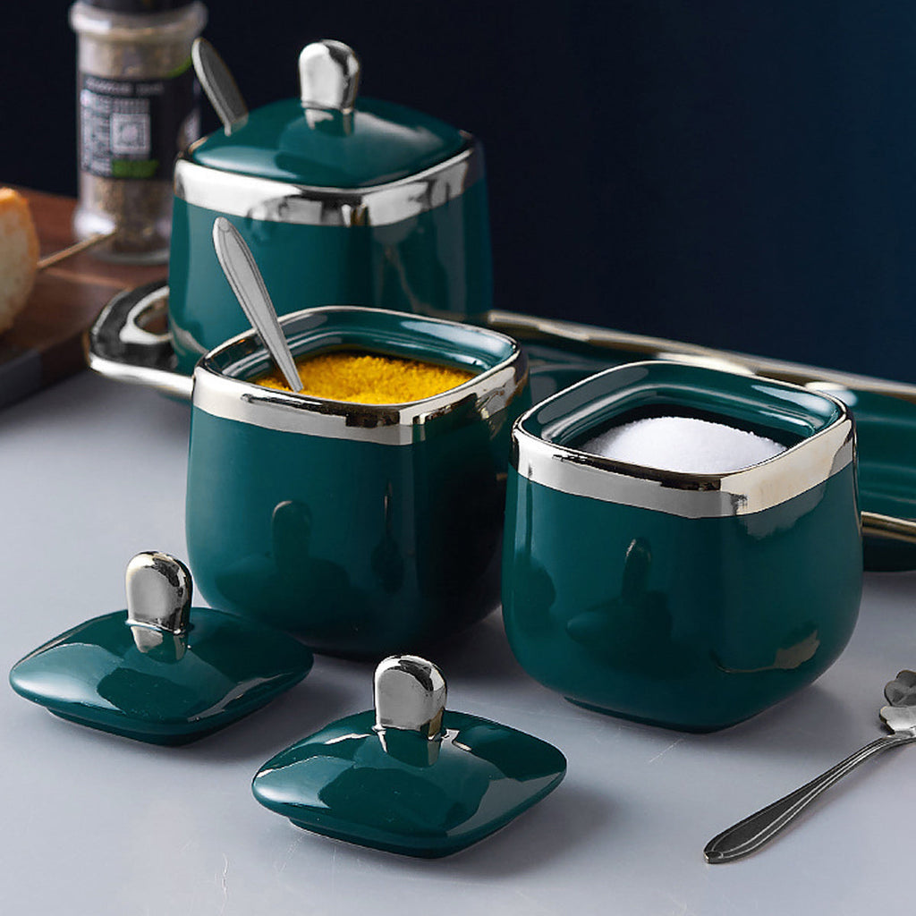7 Pcs Spice Jars Two Colours Organiser Set | StorageOZ