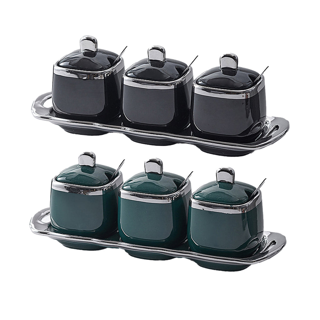 7 Pcs Spice Jars Two Colours Organiser Set | StorageOZ