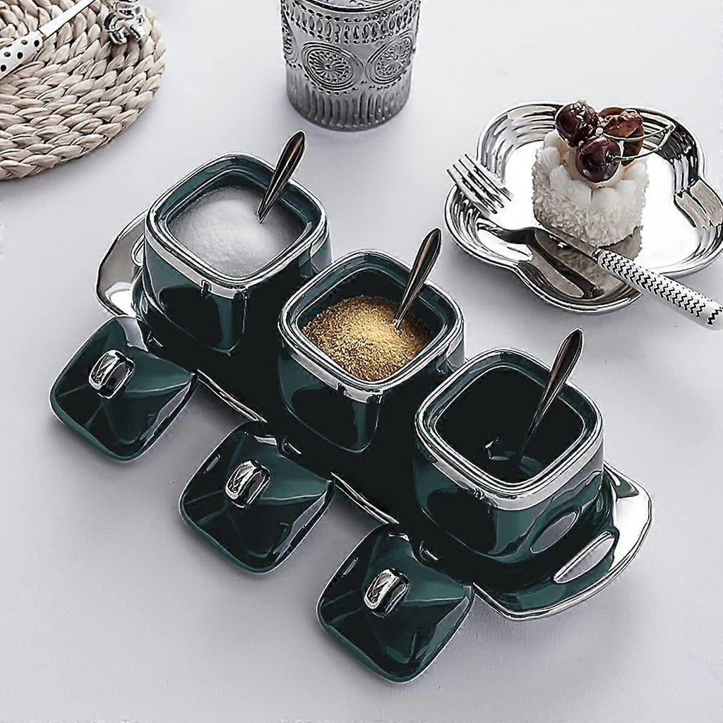 7 Pcs Spice Jars Two Colours Organiser Set | StorageOZ
