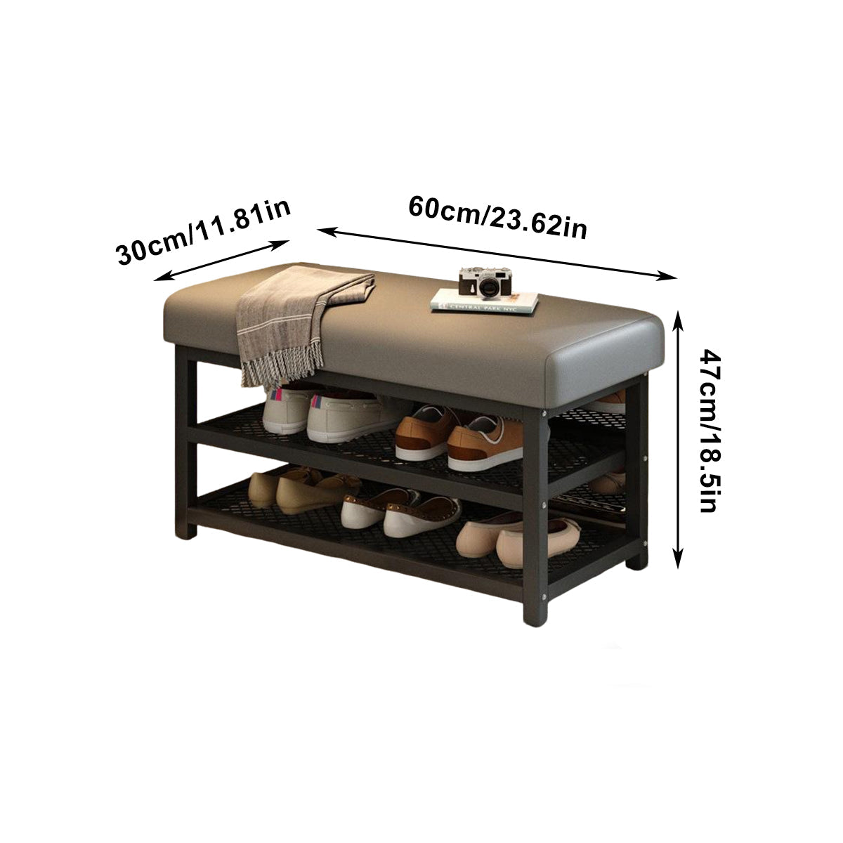 Shoe Benches Two Colours Entry Organiser | StorageOZ