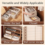 Foldable Linen Shoe Boxes Two Sizes Rack | StorageOZ