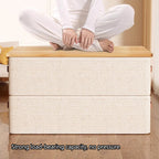 Foldable Linen Shoe Boxes Two Sizes Rack | StorageOZ