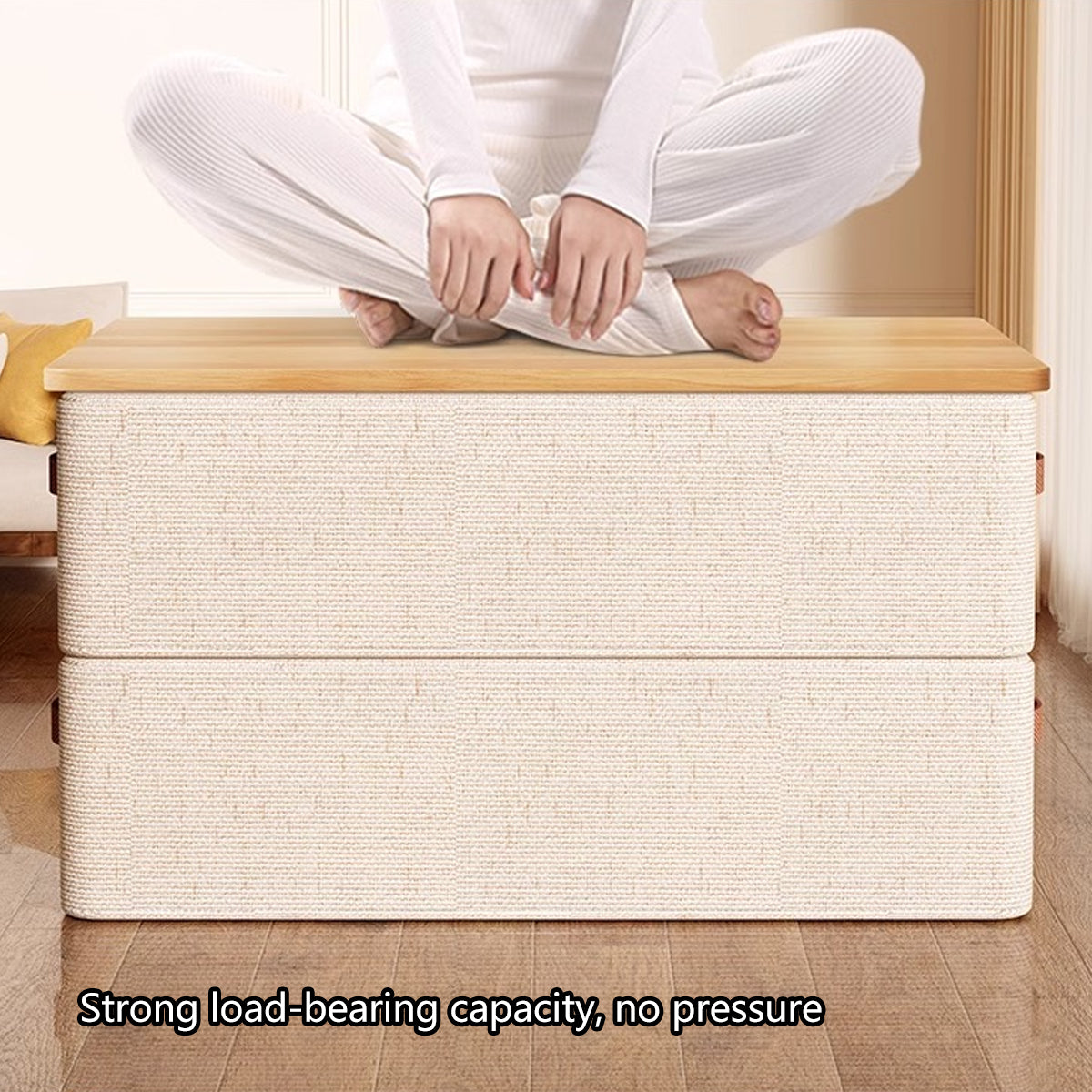 Foldable Linen Shoe Boxes Two Sizes Rack | StorageOZ