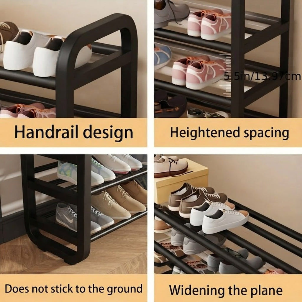 Black 5 Tier Shoe Rack Storage Organiser | StorageOZ