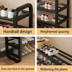 Black 5 Tier Shoe Rack Storage Organiser | StorageOZ