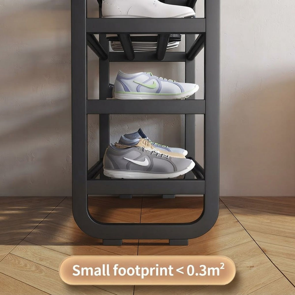 Black 5 Tier Shoe Rack Storage Organiser | StorageOZ