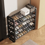 Black 5 Tier Shoe Rack Storage Organiser | StorageOZ