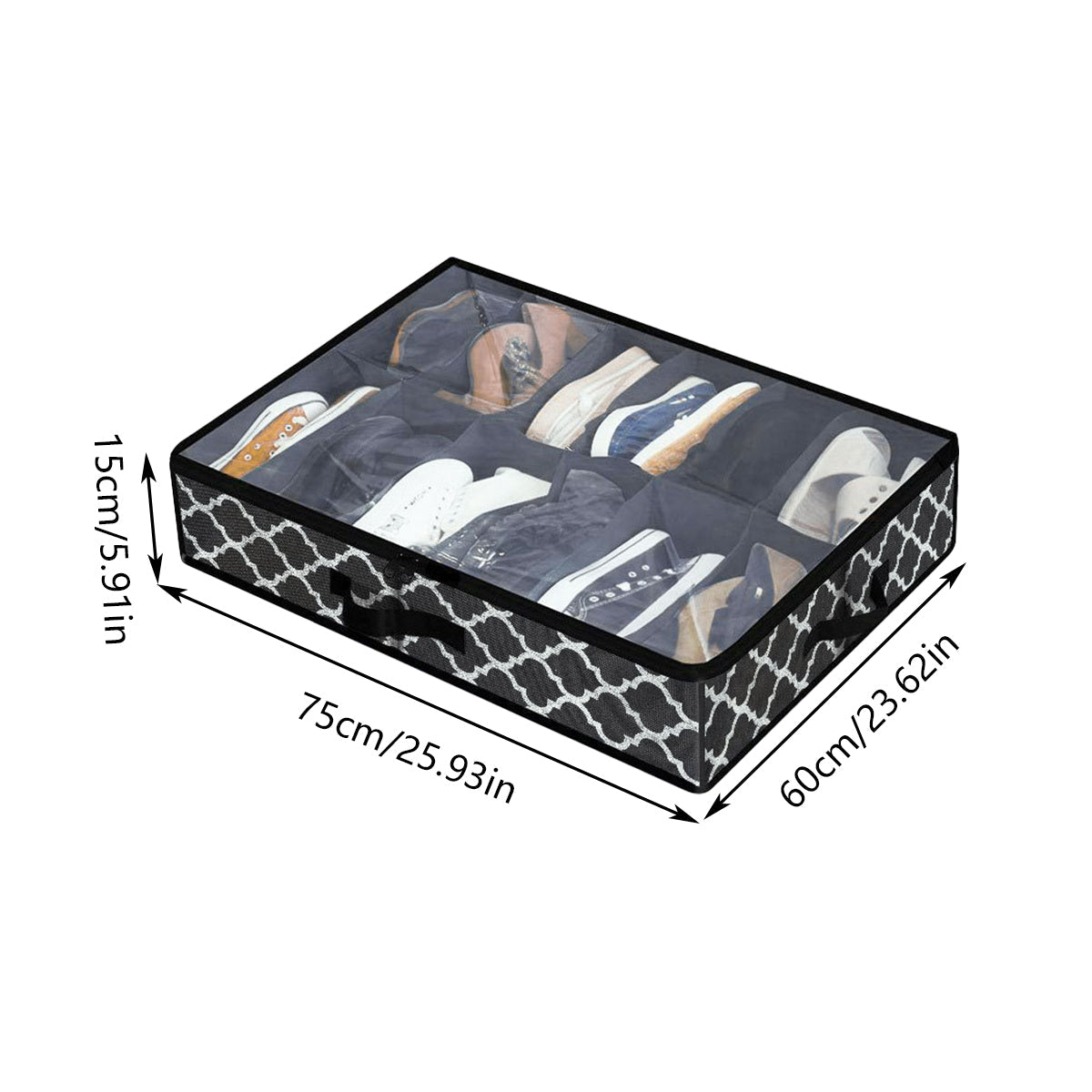 Under Bed Shoe Organiser Two Prints Rack | StorageOZ