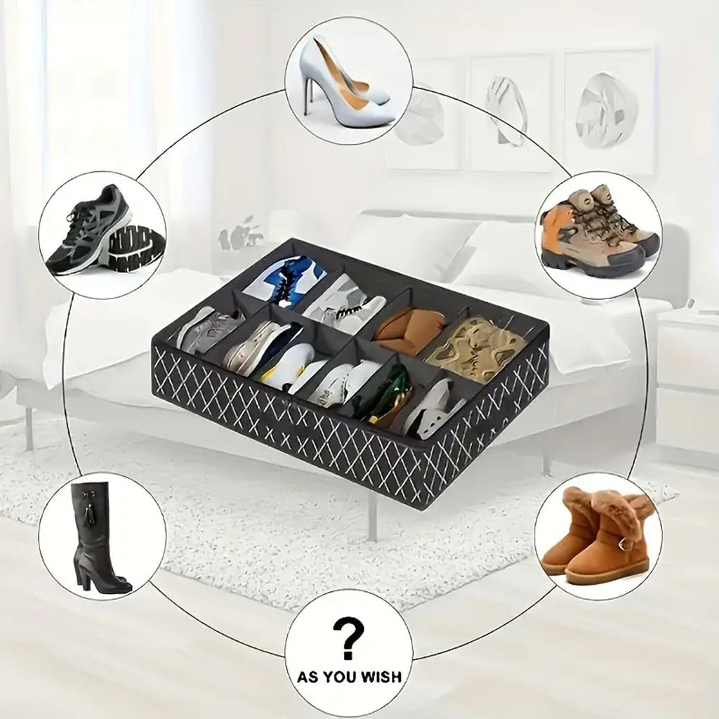 Under Bed Shoe Organiser Two Prints Rack | StorageOZ