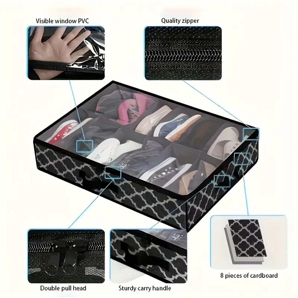 Under Bed Shoe Organiser Two Prints Rack | StorageOZ