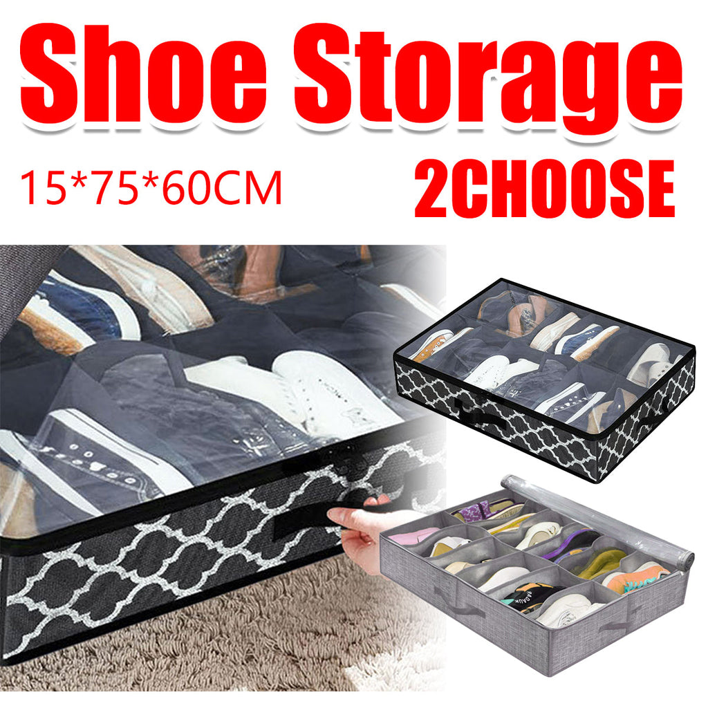 Under Bed Shoe Organiser Two Prints Rack | StorageOZ
