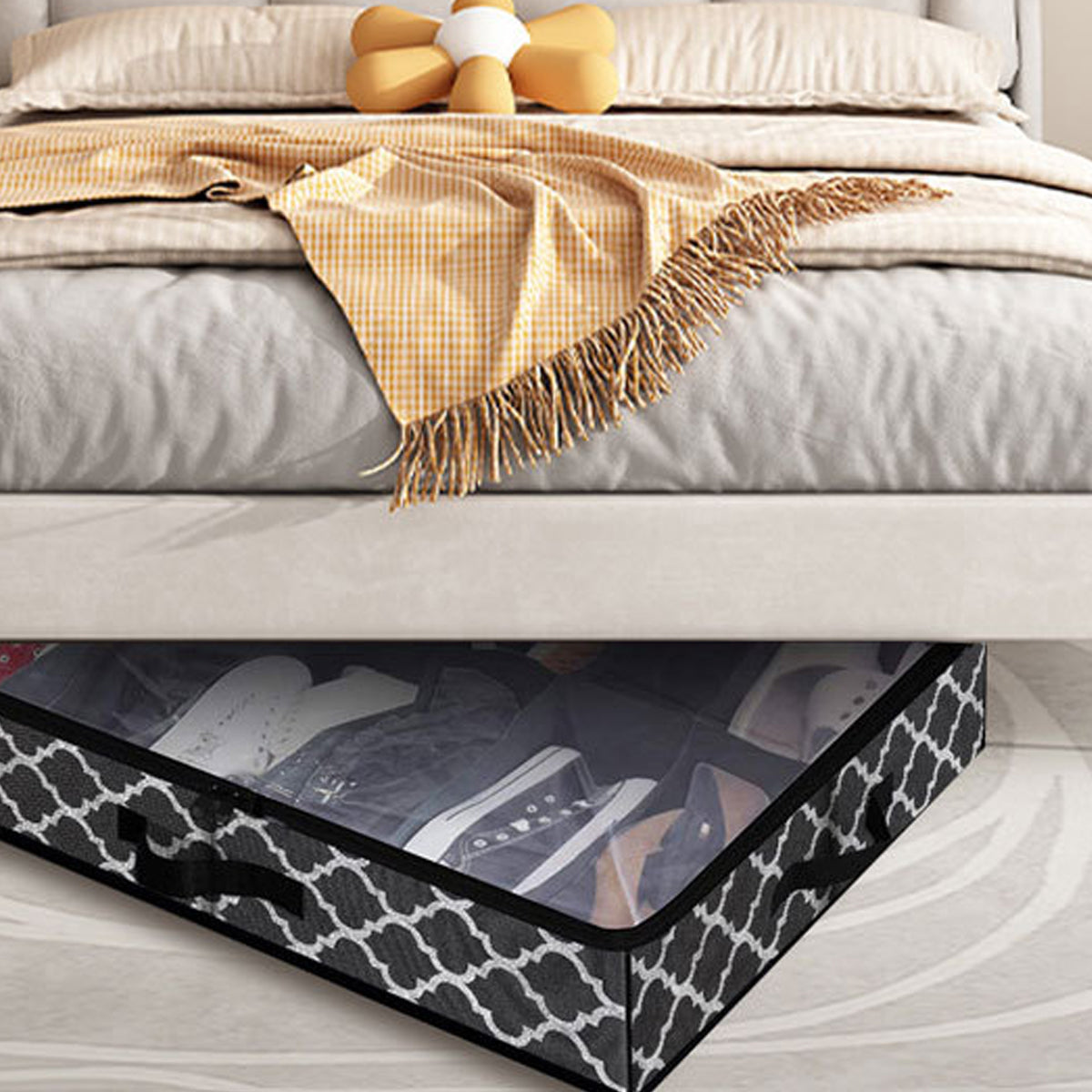Under Bed Shoe Organiser Two Prints Rack | StorageOZ