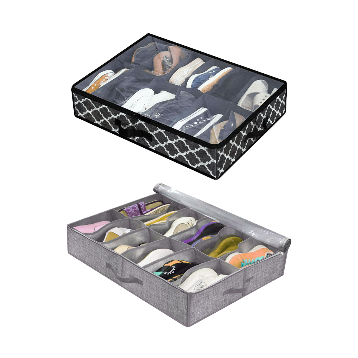 Under Bed Shoe Organiser Two Prints Rack | StorageOZ