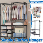 Double Row Floor Clothes Rack Two Colours | StorageOZ