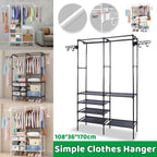 Double Row Floor Clothes Rack Two Colours | StorageOZ