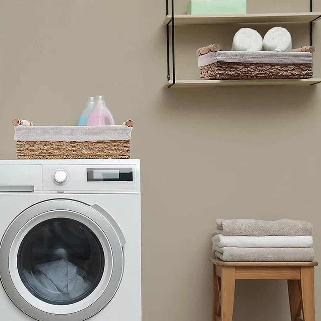 Paper Rope Desktop Basket Two Colours Set | StorageOZ