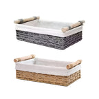 Paper Rope Desktop Basket Two Colours Set | StorageOZ