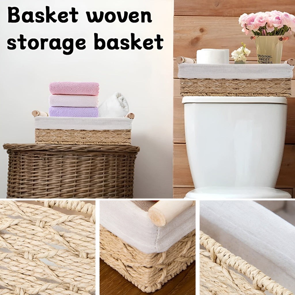 Paper Rope Desktop Basket Two Colours Set | StorageOZ