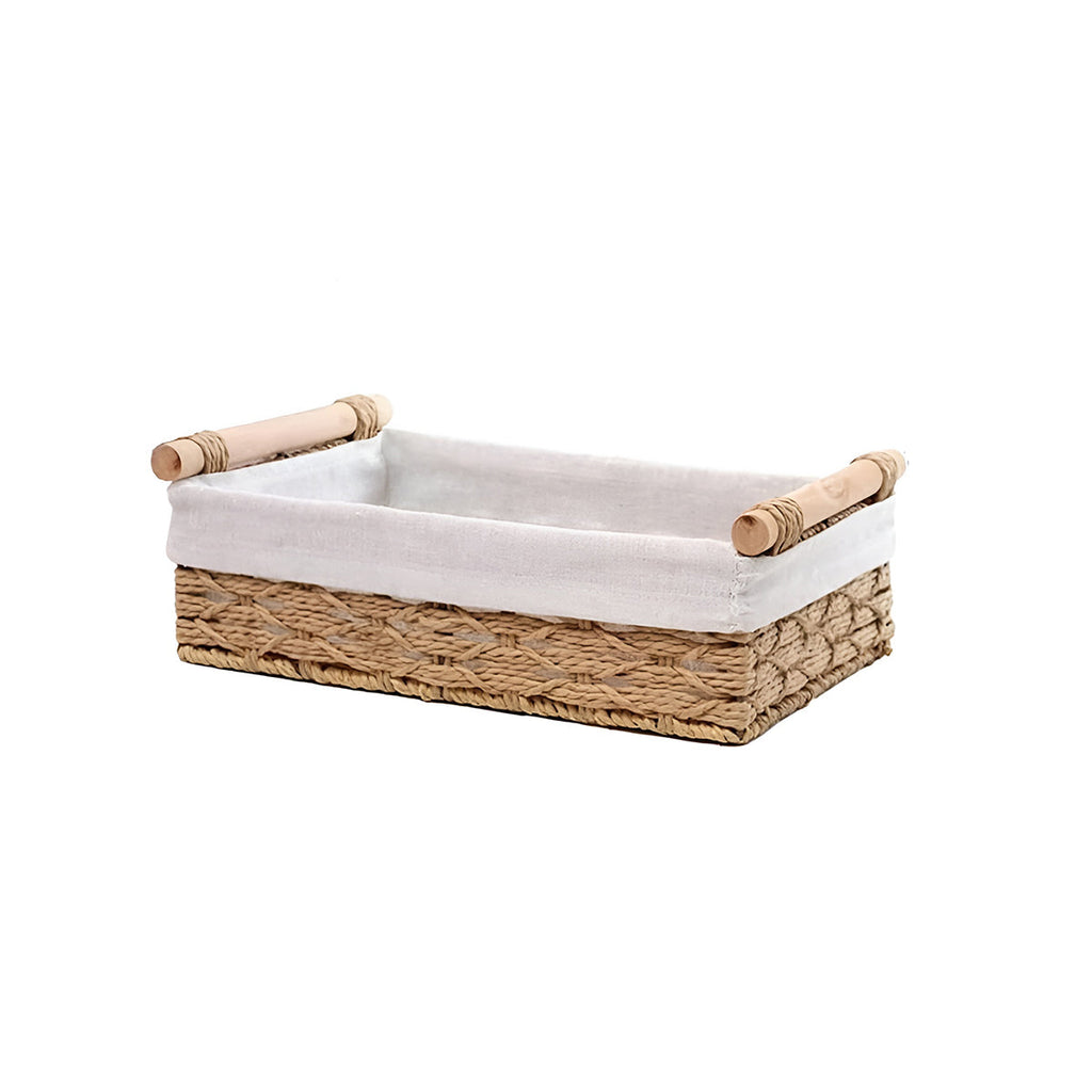 Paper Rope Desktop Basket Two Colours Set | StorageOZ