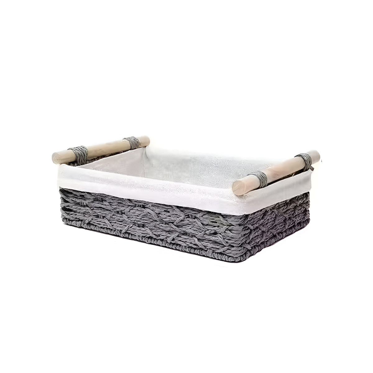 Paper Rope Desktop Basket Two Colours Set | StorageOZ