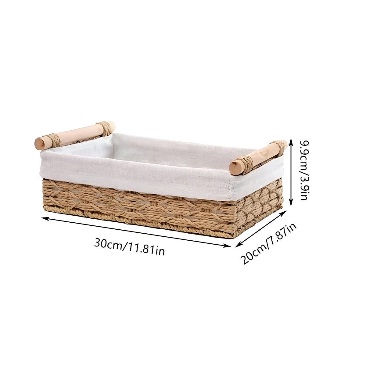 Paper Rope Desktop Basket Two Colours Set | StorageOZ