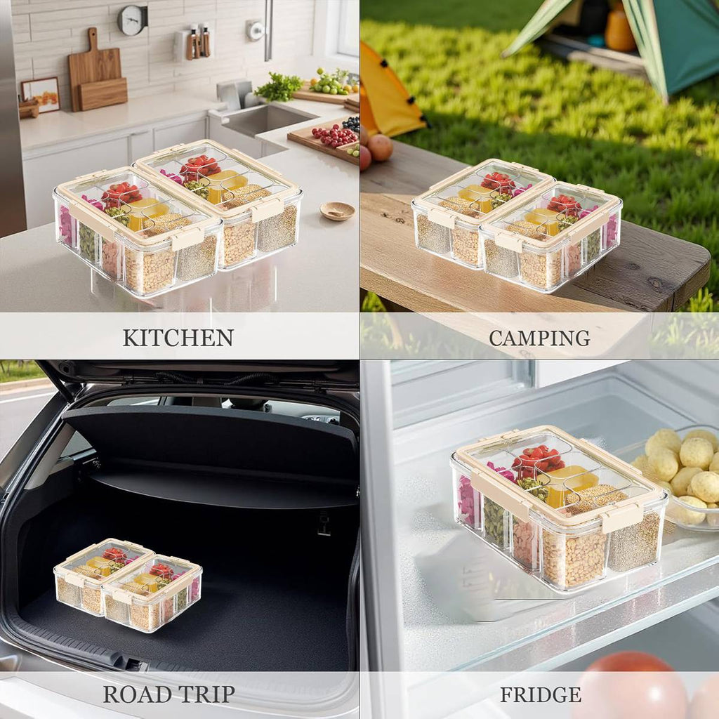5L Sealed Spice Storage Box Cream White Set | StorageOZ