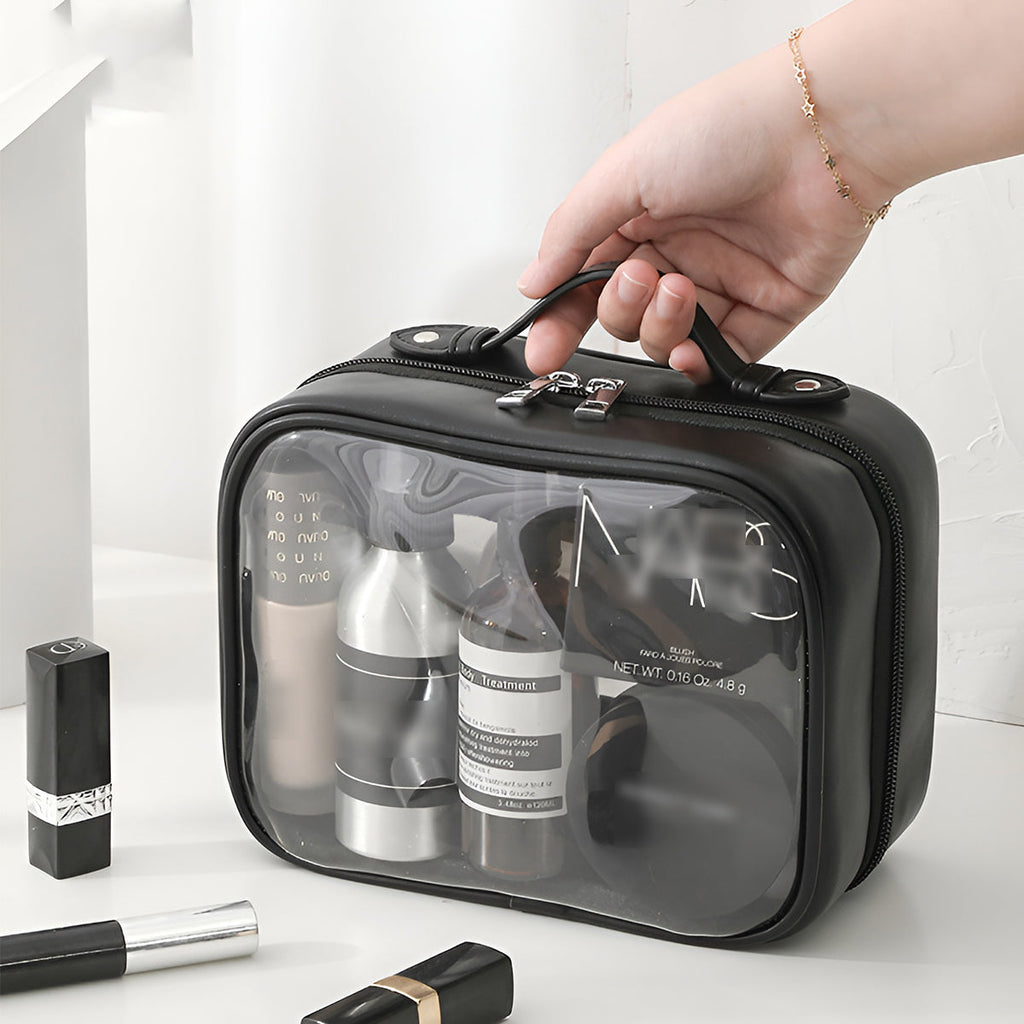 Clear Waterproof PVC Travel Makeup Bag Two Colours | StorageOZ