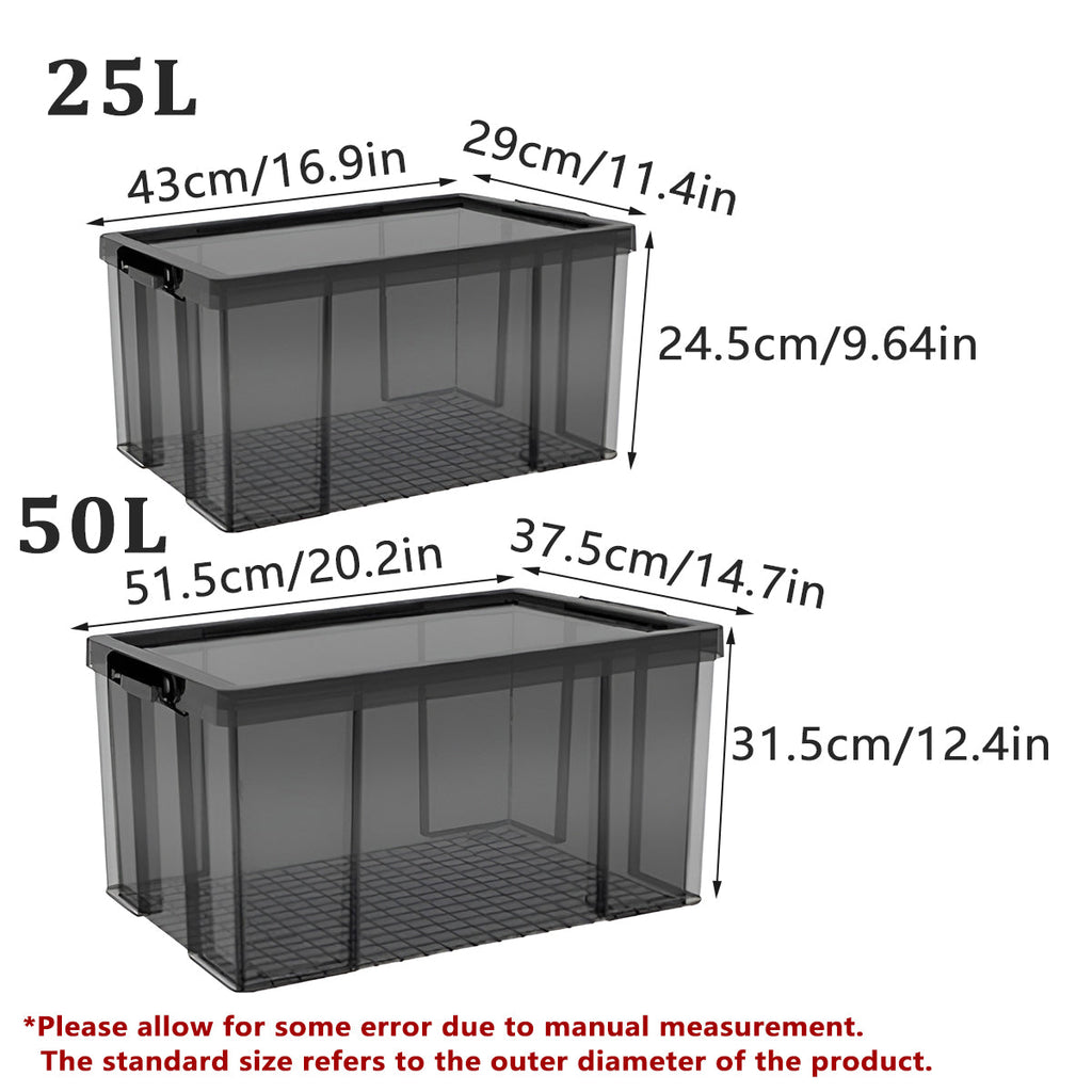 Clear Front Storage Boxes Two Sizes Rack | StorageOZ