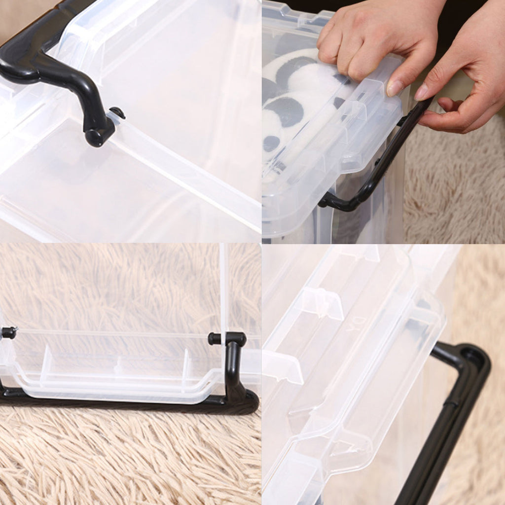 Clear Stackable Storage Boxes Two Sizes Set | StorageOZ
