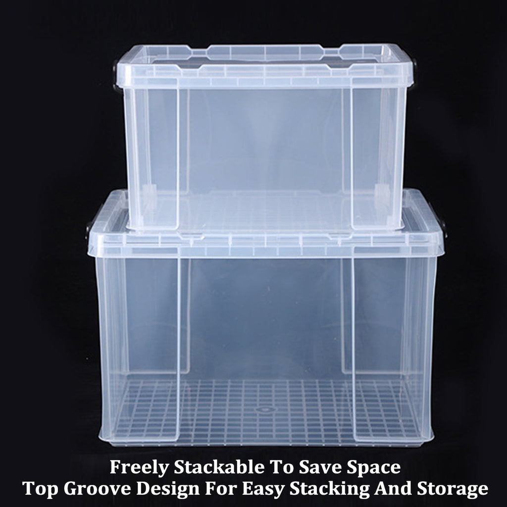 Clear Stackable Storage Boxes Two Sizes Set | StorageOZ
